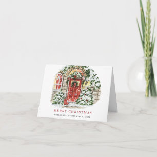 Cartes Pour Fêtes Annuelles Festive Country House Noël Accueil d'entreprise