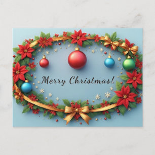 Cartes Pour Fêtes Annuelles Festive couronne de Noël