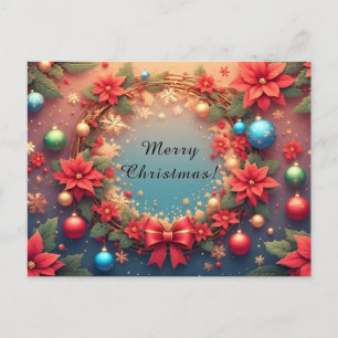 Cartes Pour Fêtes Annuelles Festive couronne de Noël