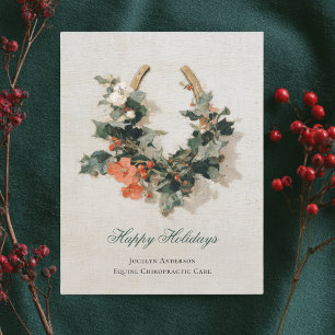 Cartes Pour Fêtes Annuelles Festive Equestrive Business Entreprise Noël