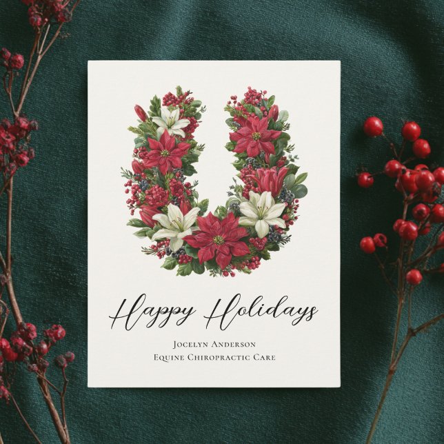 Cartes Pour Fêtes Annuelles Festive Equestrive Business Entreprise Noël (Créateur téléchargé)