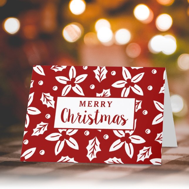 Cartes Pour Fêtes Annuelles Festive Fleurs de Noël (Créateur téléchargé)