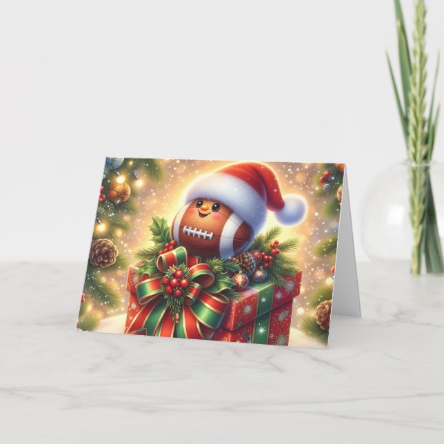 Cartes Pour Fêtes Annuelles Festive Football Christmas (Devant)