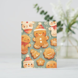 Cartes Pour Fêtes Annuelles Festive Gingerbread Cookies