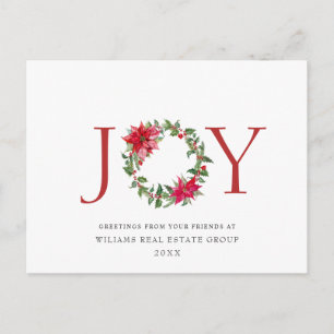 Cartes Pour Fêtes Annuelles Festive Holly Berry Poinsettia Christmas Corporate