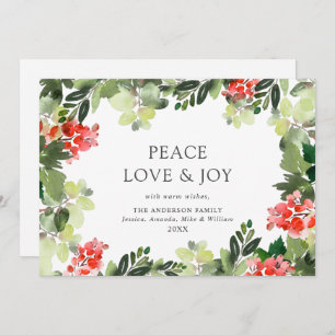 Cartes Pour Fêtes Annuelles Festive Holly Berry voeux de Noël
