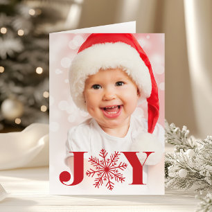 Cartes Pour Fêtes Annuelles Festive Joy Folded Holiday Photo Card