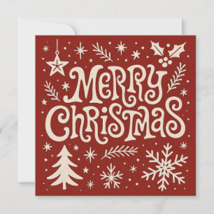 Cartes Pour Fêtes Annuelles Festive Joyeux voeux de Noël