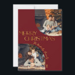 Cartes Pour Fêtes Annuelles Festive moderne Joyeux Arc de Noël<br><div class="desc">Les jours de vos amis et de vos proches seront joyeux et brillants quand ils recevront ces brillantes,  rouge festif et or joyeux cartes de Noël cette saison des Fêtes.</div>