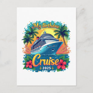 Cartes Pour Fêtes Annuelles Festive My Birthday Cruise Ship Party 2025