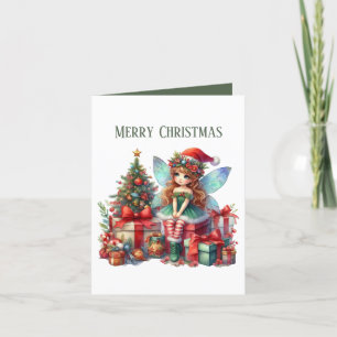 Cartes Pour Fêtes Annuelles Festive Noël ajouter le texte Fairy