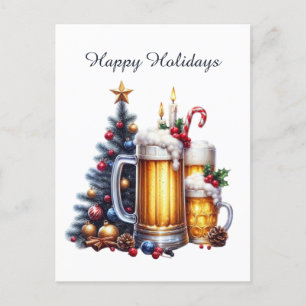 Cartes Pour Fêtes Annuelles Festive Noël bière personnalisable