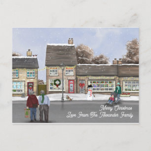 Cartes Pour Fêtes Annuelles Festive Noël British Street Scène