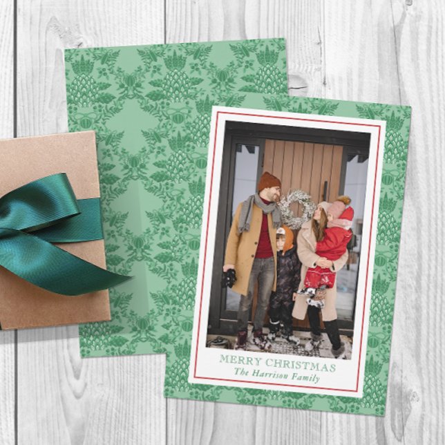 Cartes Pour Fêtes Annuelles Festive Noël Ornements Ananas Photo (Créateur téléchargé)