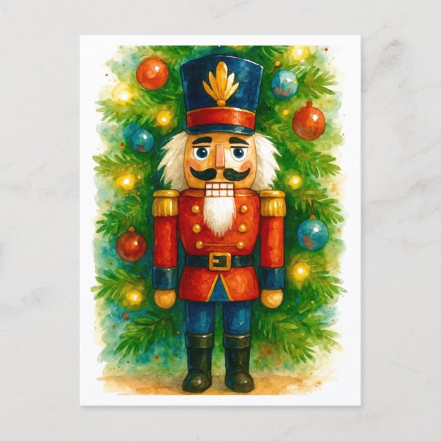 Cartes Pour Fêtes Annuelles Festive Nutcracker Christmas Postcard (Devant)