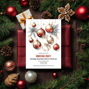 Cartes Pour Fêtes Annuelles Festive Parties scintillant rouges Décoration fête