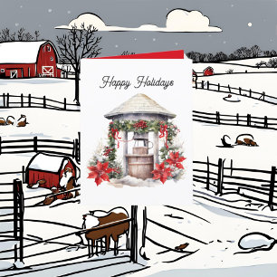 Cartes Pour Fêtes Annuelles Festive Pays Noël bien ajouter le texte