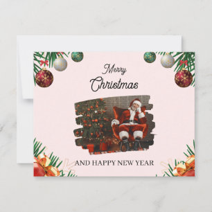 Cartes Pour Fêtes Annuelles Festive rouge et verte Joyeux Noël