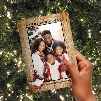 Cartes Pour Fêtes Annuelles Festive Rustique Lumberjack Gnome Photo de Noël