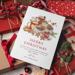 Cartes Pour Fêtes Annuelles Festive Sweet Treats Christmas<br><div class="desc">Cute festive Christmas Holiday Card,  featuring a cute watercolor afternoon tea bundle. The modern template is easy to customize.</div>