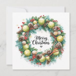 Cartes Pour Fêtes Annuelles Festive Tennis Wreath pour Noël