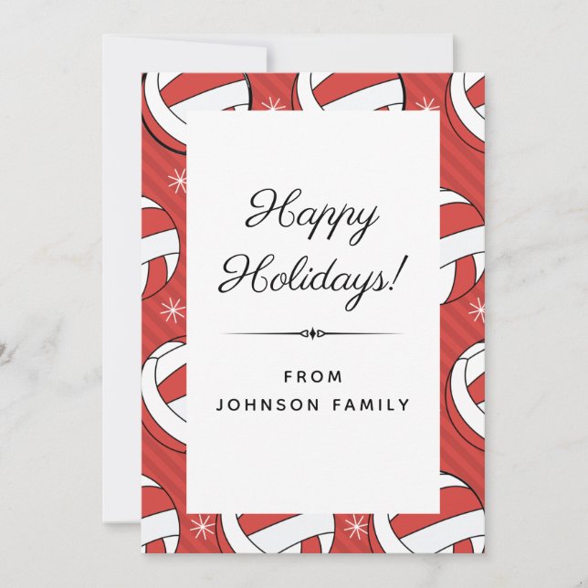 Cartes Pour Fêtes Annuelles Festive Volleyball Motif Balls & Snowflakes Xmas (Devant)