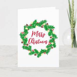 Cartes Pour Fêtes Annuelles Festive Wreath Joyeux Noël