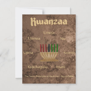 Cartes Pour Fêtes Annuelles Fête afrocentrique panafricaine de Kwanzaa