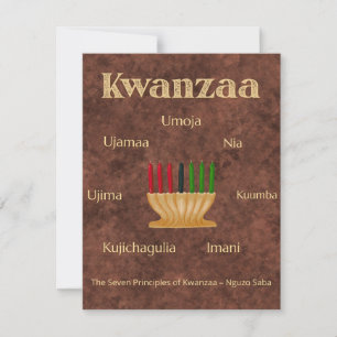 Cartes Pour Fêtes Annuelles Fête afrocentrique panafricaine de Kwanzaa