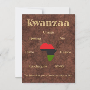Cartes Pour Fêtes Annuelles Fête afrocentrique panafricaine de Kwanzaa