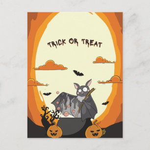 Cartes Pour Fêtes Annuelles Fête Chauve-Souris Halloween Mignonne et Effrayant