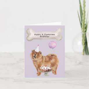 Cartes Pour Fêtes Annuelles fête d'anniversaire Chowchow