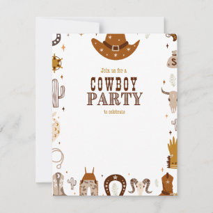 Cartes Pour Fêtes Annuelles fête d'anniversaire cowboy