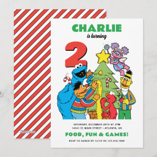 Cartes Pour Fêtes Annuelles Fête d'anniversaire de vacances de Sesame Street
