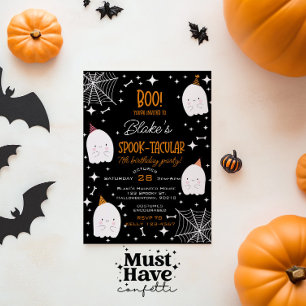 Cartes Pour Fêtes Annuelles Fête d'anniversaire d'Halloween pour enfants Petit
