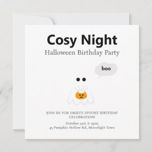 Cartes Pour Fêtes Annuelles Fête d'anniversaire Halloween Design de fantôme