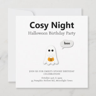 Cartes Pour Fêtes Annuelles Fête d'anniversaire Halloween Design de fantôme