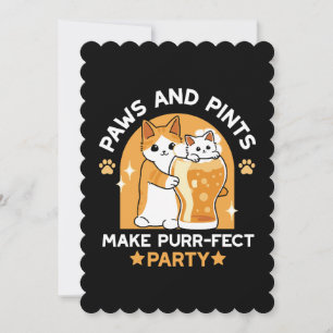 Cartes Pour Fêtes Annuelles Fête de chats colorée d'Oktoberfest - Pattes et ve