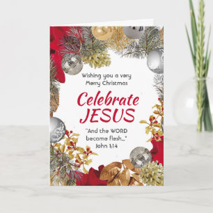 Cartes Pour Fêtes Annuelles FÊTE DE CRÊTE DE Noël moderne JÉSUS Noël