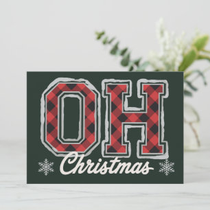 Cartes Pour Fêtes Annuelles Fête de famille à carreaux de buffle des Fêtes de