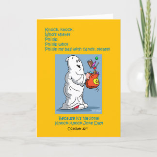 Cartes Pour Fêtes Annuelles Fête de la blague Knock Knock 31 octobre Halloween