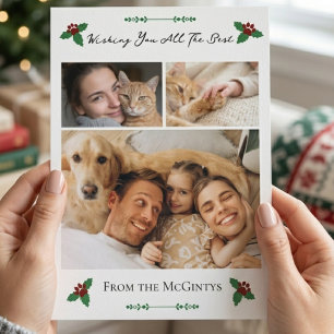 Cartes Pour Fêtes Annuelles Fête de la famille de 3 photos festive Maman chat