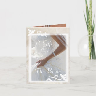 Cartes Pour Fêtes Annuelles Fête de la mariée faite sur commande/chèque-cadeau