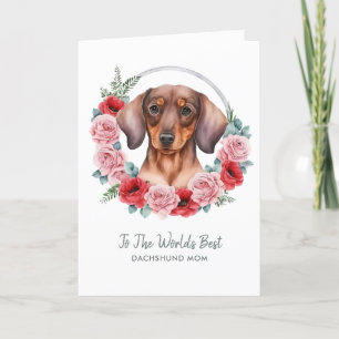 Cartes Pour Fêtes Annuelles Fête de la mère du chien Dachshund personnalisé