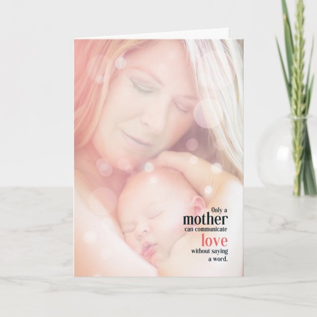 Cartes Pour Fêtes Annuelles Fête de la mère et de la mère du bébé (Devant)