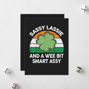 Cartes Pour Fêtes Annuelles Fête de la Saint-Patrick Sassy Lassie Drôle Shamro