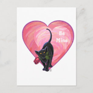 Cartes Pour Fêtes Annuelles Fête de la Saint-Valentin au chat noir
