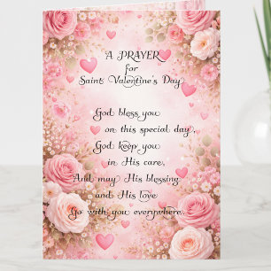 Cartes Pour Fêtes Annuelles Fête de la Saint-Valentin Fleurie Amitié Chrétienn