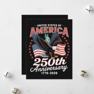 Cartes Pour Fêtes Annuelles Fête de l'indépendance 250e anniversaire États-Uni