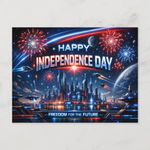 Cartes Pour Fêtes Annuelles Fête de l'Indépendance Patriotique Futuriste